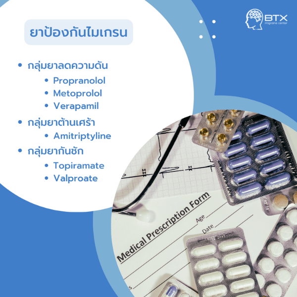 ยารักษาอาการปวดไมเกรนเฉียบพลัน